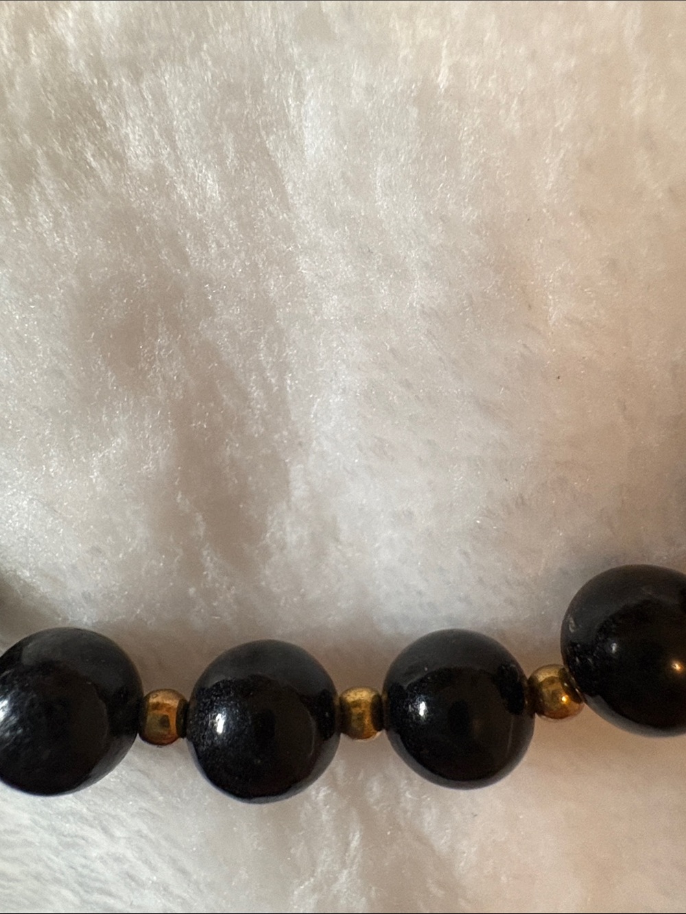 Classic Black Bead Necklace - Elegant Women's Jewelry